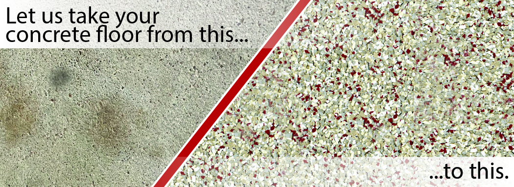 We can upgrade your old stained concrete with a beautiful and resilient new finish.